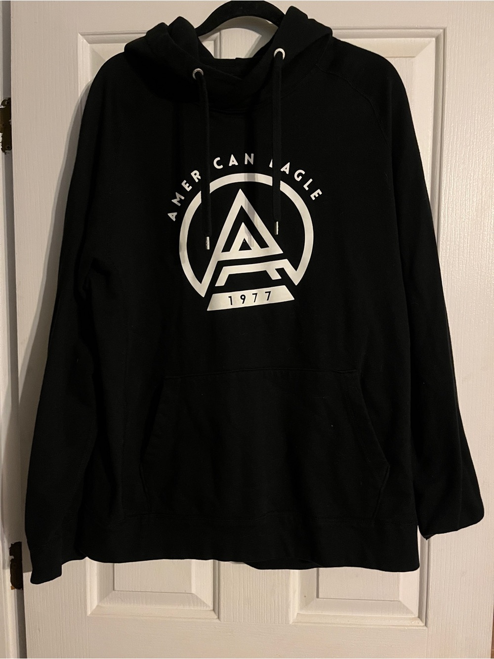 American Eagle Outfitters Black Logo Hoodie Sweatshirt size xl